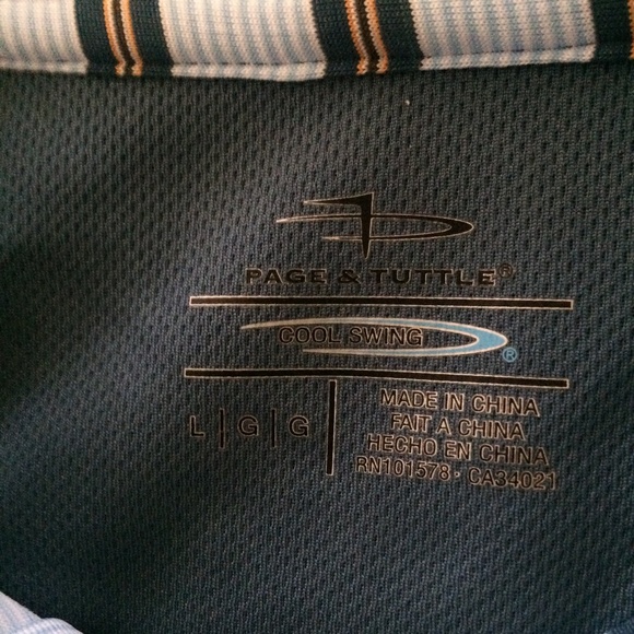 Page & Tuttle Sz L Polo Golf Shirt Men - Picture 5 of 5